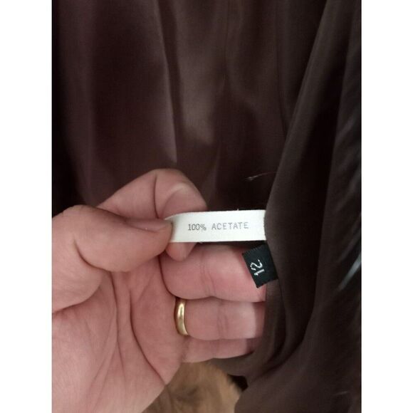 1989 VTG Palais Royal Mink Mahogandy %100 Acetate Fur Size 12 Brown Finland RARE - Picture 6 of 8